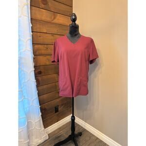 Urbane Performance Scrub Top – Wine/Burgundy – Size XLG – V-Neck – Style 9015